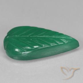 Ágata Verde médio Natural 2.57ct, Flor cortada, Translúcido