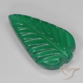 Ágata Verde médio Natural 2.62ct, Flor cortada, Translúcido