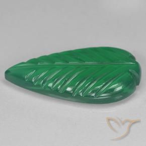 Ágata Verde médio Natural 3.52ct, Flor cortada, Translúcido