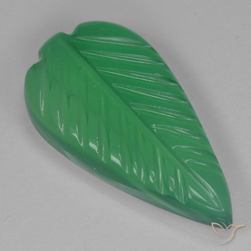 4.29ct Natural Manjericão Verde Claro Ágata, Flor cortada, Translúcido
