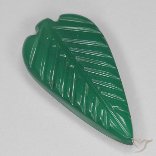 3.00ct Natural Verde Ágata, Flor cortada, Translúcido