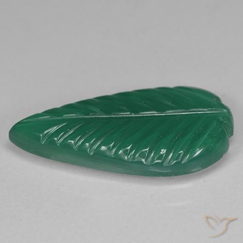 Ágata Verde escuro médio Natural 3.22ct, Chique, Translúcido