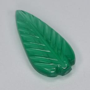 Ágata verde quente Natural 1.39ct, Flor cortada, Transparente