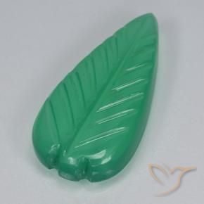 Ágata Verde Frio Natural 3.92ct, Flor cortada, Translúcido