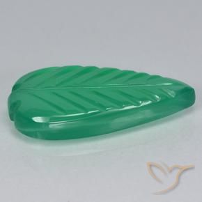 Ágata Verde Frio Natural 3.92ct, Flor cortada, Translúcido