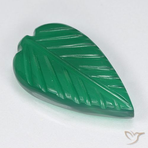 3.77ct Natural verde quente Ágata, Flor cortada, Translúcido