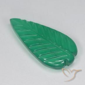 Ágata verde quente Natural 3.13ct, Flor cortada, Translúcido