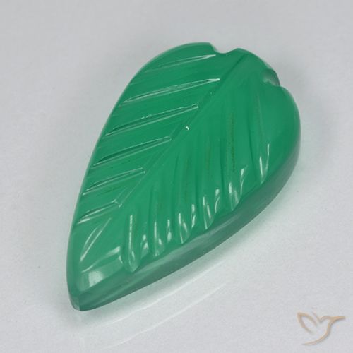3.60ct Natural verde quente Ágata, Flor cortada, Translúcido