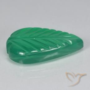 Ágata verde quente Natural 3.60ct, Flor cortada, Translúcido