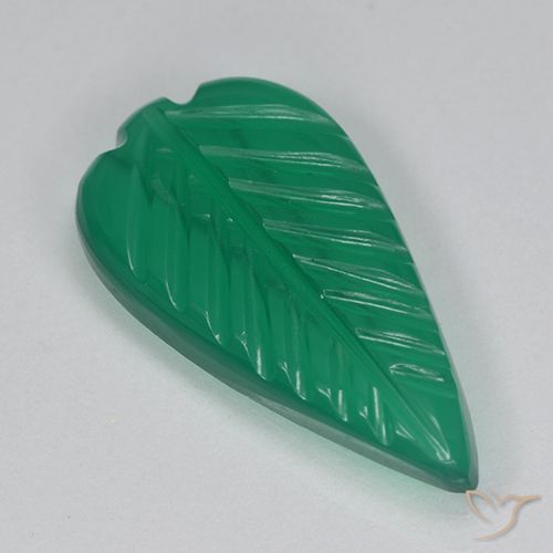 2.69ct Natural verde quente Ágata, Flor cortada, Translúcido