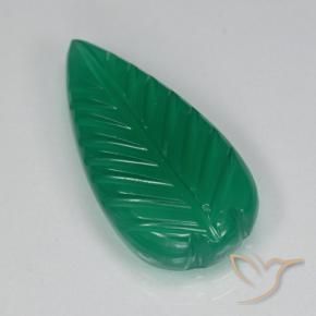 Ágata Verde floresta Natural 3.93ct, Flor cortada, Translúcido