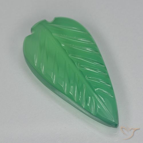 3.55ct Natural Verde amarelado Ágata, Flor cortada, Transparente