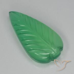 Ágata Verde amarelado Natural 3.55ct, Flor cortada, Transparente