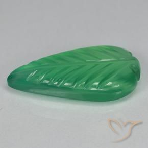 Ágata Verde amarelado Natural 3.55ct, Flor cortada, Transparente