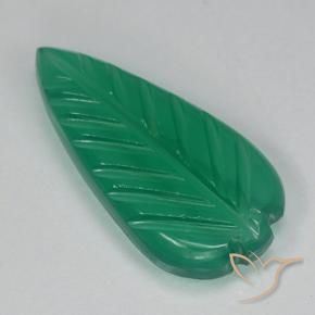 Ágata Verde médio Natural 2.82ct, Flor cortada, Translúcido