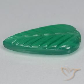 Ágata Verde médio Natural 2.82ct, Flor cortada, Translúcido