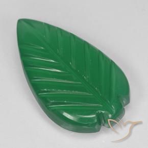Ágata Verde médio Natural 3.88ct, Flor cortada, Translúcido