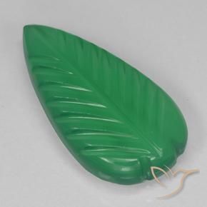 Ágata verde quente Natural 3.96ct, Flor cortada, Transparente