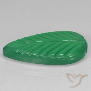 Ágata verde quente Natural 3.96ct, Flor cortada, Transparente
