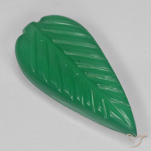 3.30ct Natural verde quente Ágata, Flor cortada, Translúcido