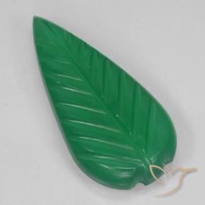 Ágata verde quente Natural 3.30ct, Flor cortada, Translúcido