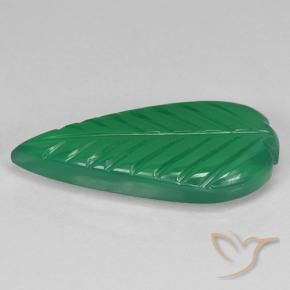 Ágata verde quente Natural 3.30ct, Flor cortada, Translúcido