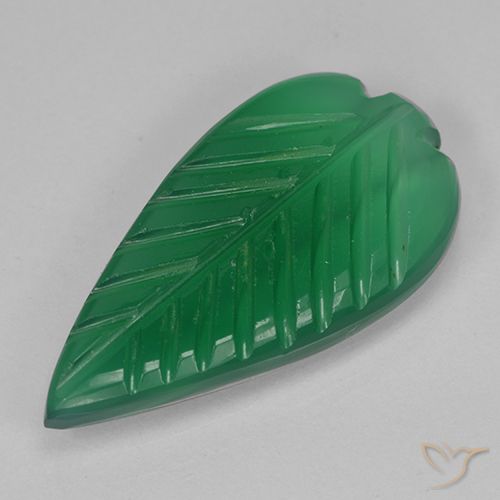 3.69ct Natural Verde floresta Ágata, Flor cortada, Translúcido