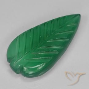Ágata Verde floresta Natural 3.69ct, Flor cortada, Translúcido