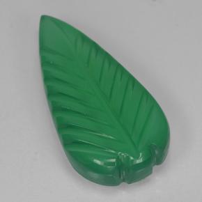 Ágata verde natural 4,63ct, corte flor, translúcido