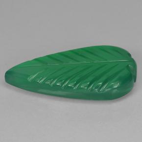 Ágata verde natural 4,63ct, corte flor, translúcido