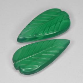 Pedras preciosas de ágata verde natural de 5,74 ct, corte flor, translúcido