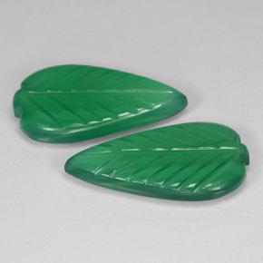 Pedras preciosas de ágata verde natural de 5,74 ct, corte flor, translúcido