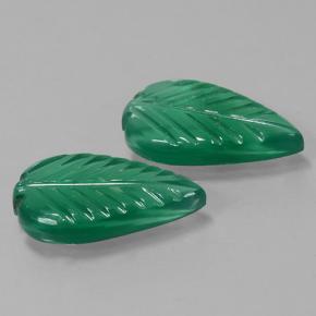 Pedras preciosas de Ágata verde quente natural de 5.17 ct, Flor cortada, Translúcido