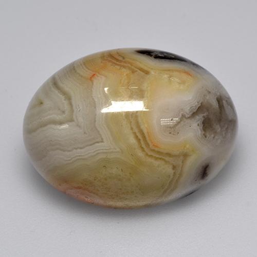 Ágata multicolorido natural 17,02ct, corte oval, opaco