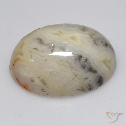 Ágata multicolorido natural 17,95ct, corte oval, opaco