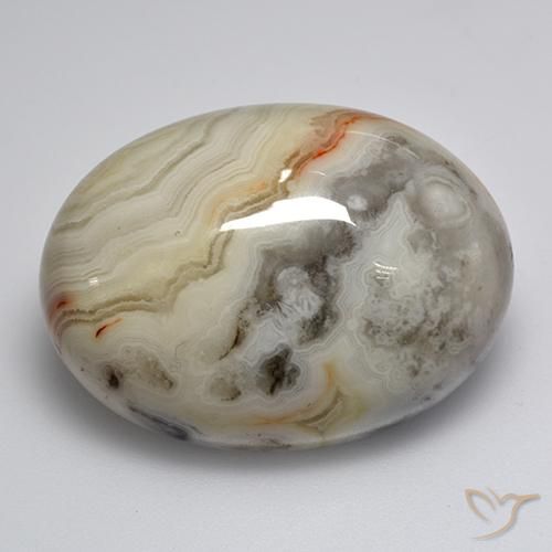 Ágata multicolorido natural 44,87ct, corte oval, opaco