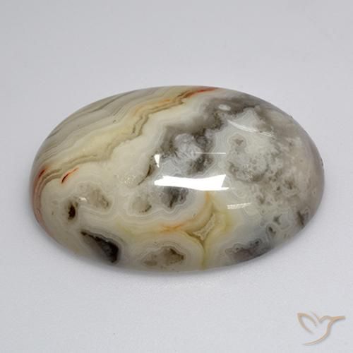 Ágata multicolorido natural 44,87ct, corte oval, opaco