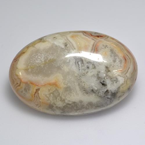 Ágata multicolorido natural 60,20ct, corte oval, opaco