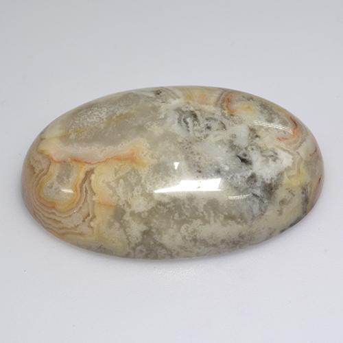 Ágata multicolorido natural 60,20ct, corte oval, opaco