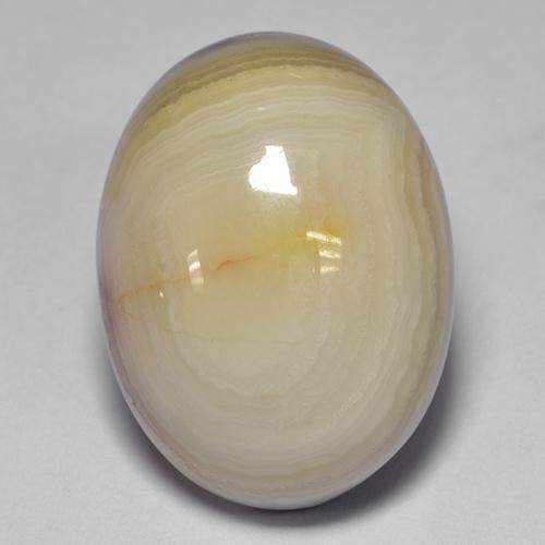 Ágata multicolorido natural 19,56ct, corte oval, opaco
