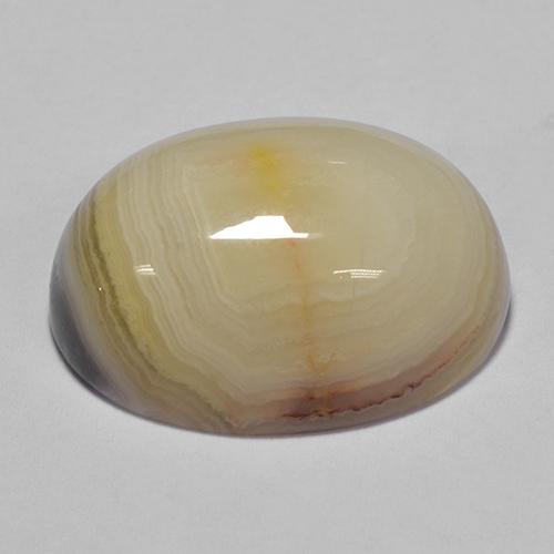 Ágata multicolorido natural 19,56ct, corte oval, opaco
