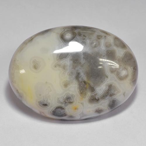 Ágata multicolorido natural 39,51ct, corte oval, opaco