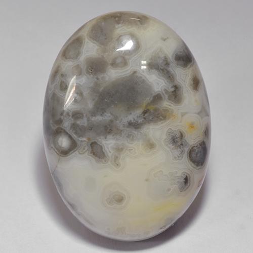 Ágata multicolorido natural 39,51ct, corte oval, opaco