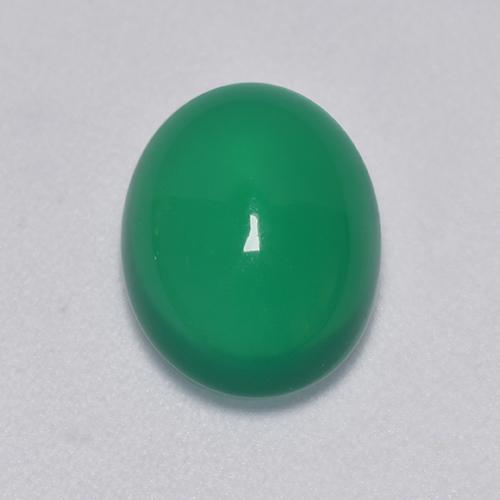 Ágata verde natural 2,81ct, corte oval, transparente