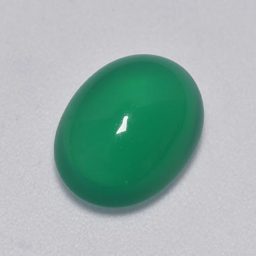Ágata verde natural 2,81ct, corte oval, transparente