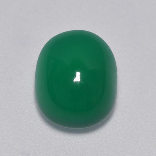 Ágata verde natural 3,18ct, corte oval, transparente