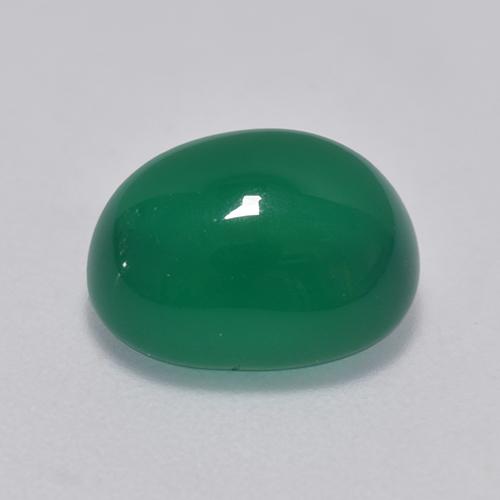Ágata verde natural 3,18ct, corte oval, transparente
