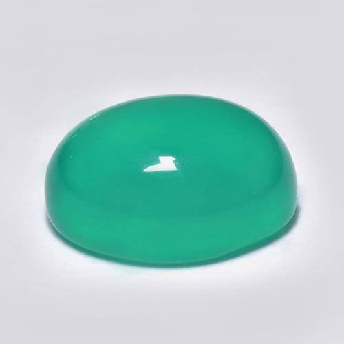 Ágata Luz verde Natural 1.55ct, Corte Oval, Transparente