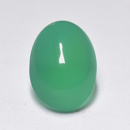 Ágata Verde amarelado Natural 1.51ct, Corte Oval, Transparente