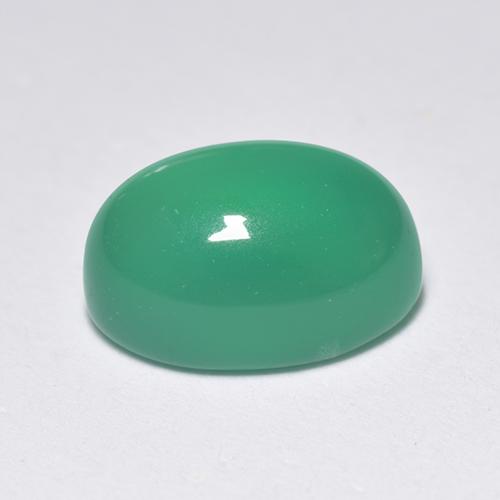 Ágata Verde amarelado Natural 1.51ct, Corte Oval, Transparente